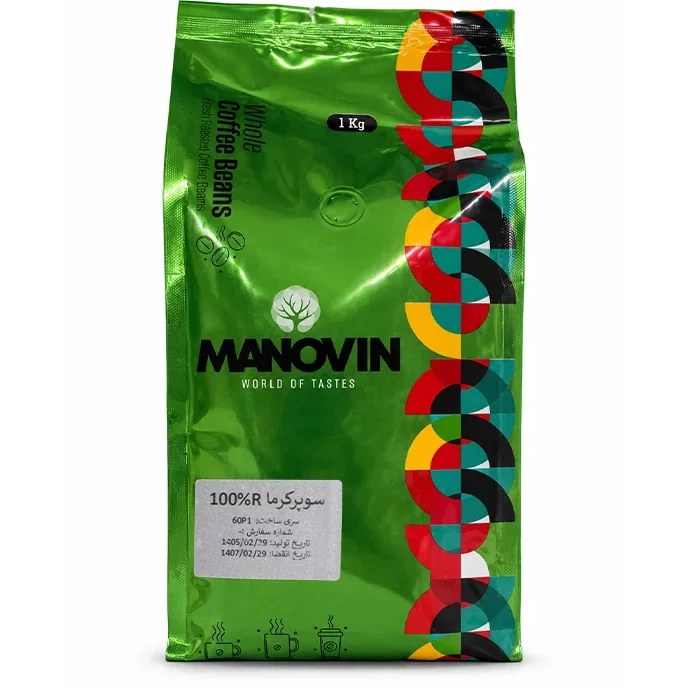قهوه ۱۰۰٪ سوپر کروما مانوین | Manovin 100% Super Crema Coffee